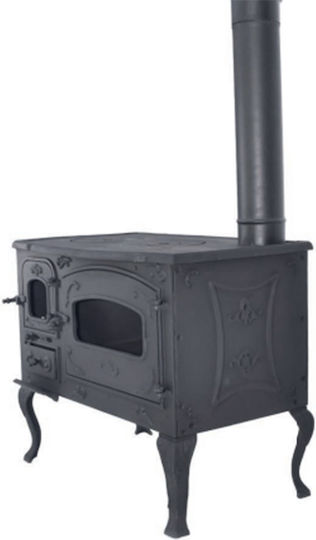 Thermogatz TGM-003 Fontă Soba pe lemne cu Cuptor 13kW Negru