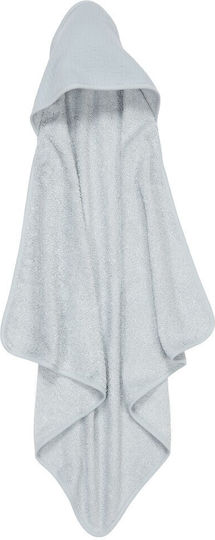 Little Dutch Baby Hooded Towel with Hood Pure Soft Blue 75x75cm