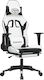 vidaXL 3143709 Artificial Leather Gaming Chair White / Black