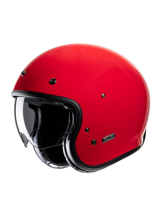 HJC V31 Deep Red Motorcycle Helmet Jet ECE 22.0...