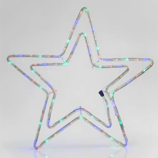 Lianos Weihnachtlicher Dekorativer Anhänger Stern Kunststoff Mehrfarbig 55x55cm 1Stück