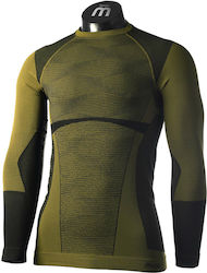 MICO 1850 Warm Control Skintech - Men's long sleeves round neck Underwear - Forest Green