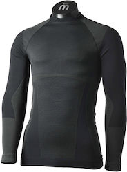 MICO 1850 Warm Control Skintech - Men's long sleeves round neck Underwear - Black