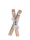 Zaros Christmas Wooden Figure Sleigh Brown 50x50x9cm