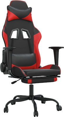 vidaXL 345412 Artificial Leather Gaming Chair with Footrest Black/Red