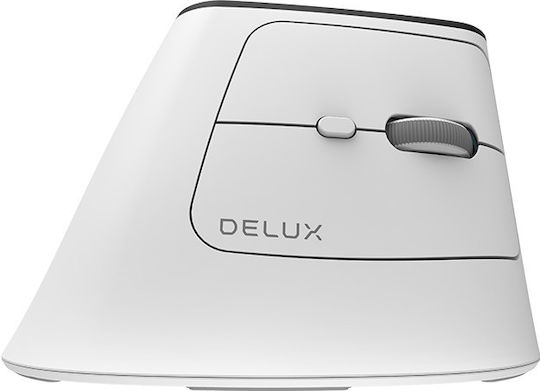 Delux MV6 Wireless Ergonomic Bluetooth Mouse White