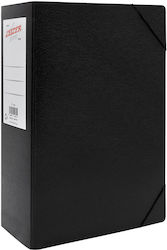 Leizer Plastic File Box with Rubber Band 25x11x35cm Black Leizer Plastic File Box with Rubber Band 25x11x35cm Black
