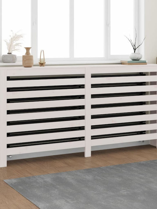 vidaXL Husă Pentru Radiator Din Lemn Masiv Alb ...