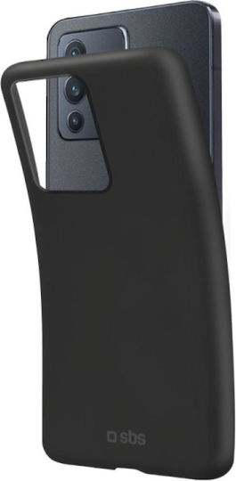 SBS Sensity Soft Umschlag Rückseite Silikon Schwarz (Vivo V23)