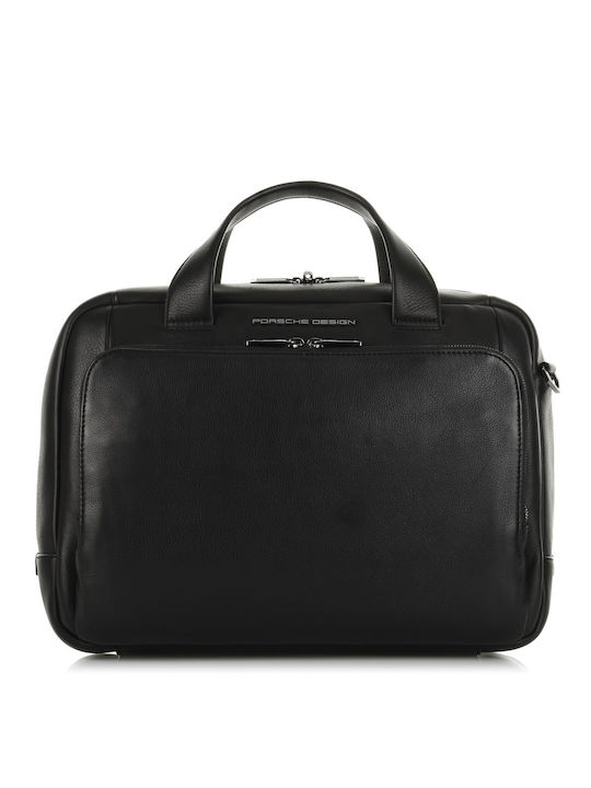 Porsche Design Roadster Leather Τσάντα Ώμου / Χειρός για Laptop 15" σε Μαύρο χρώμα