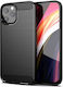 Carbon Umschlag Rückseite Silikon Schwarz (Xiaomi 12 Lite)
