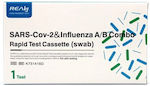 Realy SARS-Cov2 & Influenza A/B Combo Rapid Test Cassete 1τμχ Διαγνωστικό Τεστ Ταχείας Ανίχνευσης Αντιγόνων Covid-19 & Γρίπης με Ρινικό Δείγμα