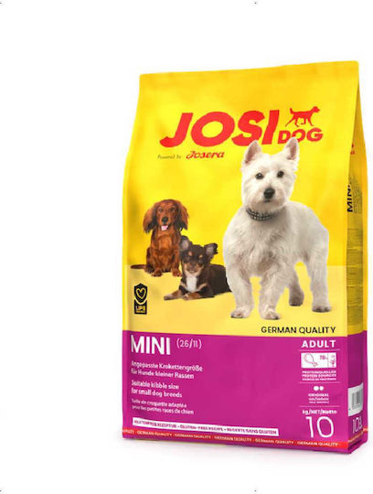 Josera Josidog Mini 10kg Ξηρά Τροφή χωρίς Γλουτένη για Ενήλικους Σκύλους Μικρόσωμων Φυλών με Κρέας, Πάπια και Ρύζι