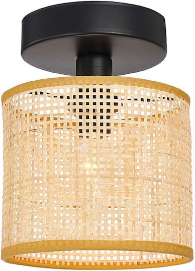 Viokef Erica Ceiling Mount Light 15cm Beige with Socket E14
