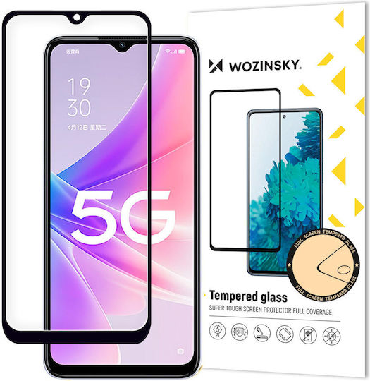 Wozinsky Case Friendly Full Glue Full Face Tempered Glass Μαύρο (Oppo A77 4G / A57 4G / A57s / A57e)