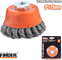 Finder 196596 Συρματόβουρτσα Καμπάνα για Γωνιακό Τροχό 75mm