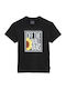 Kinder-T-Shirt Schwarz Crew