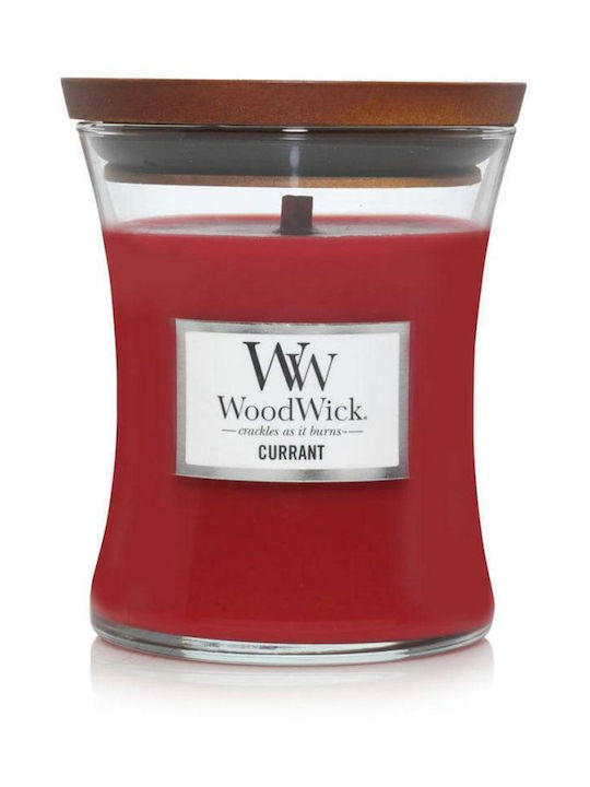 WoodWick Duftkerze Currant Scented Gefäß Rot 275gr 1Stück