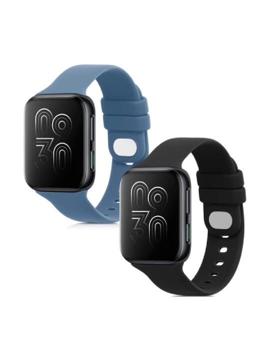 KWmobile 2 τμχ. Λουράκι Black / Blue Grey (Oppo Watch 41mm) KWmobile 2 τμχ. Λουράκι Black / Blue Grey (Oppo Watch 41mm)