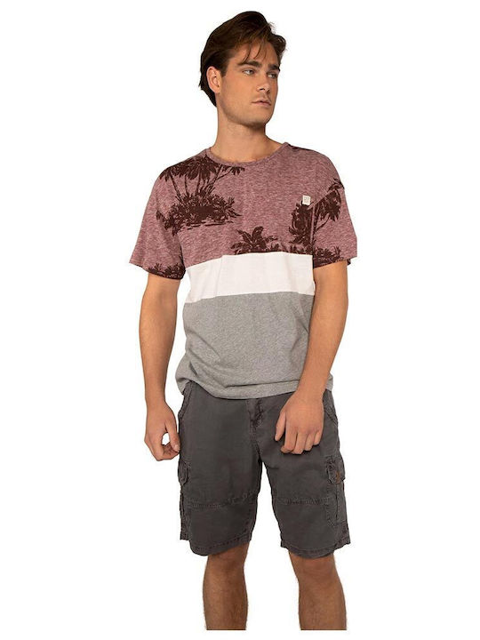 Protest Tricou Grey/Bordeaux