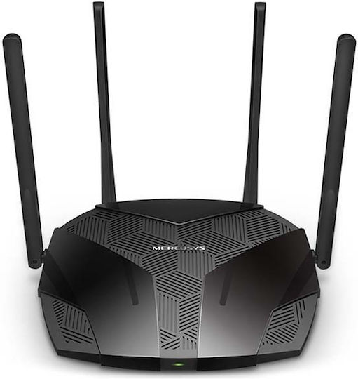 Mercusys MR80X v2 Drahtlos Router Wi-Fi 6 mit 3 Anschlüssen Gigabit Ethernet