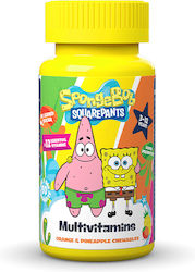 Health Fuel Sponge Bob Multivitamins Vitamina Portocală Ananas 60 tablete masticabile