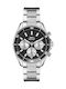 Slazenger Men's Watch 45mm Chronograph Battery with Silver Metal Bracelet