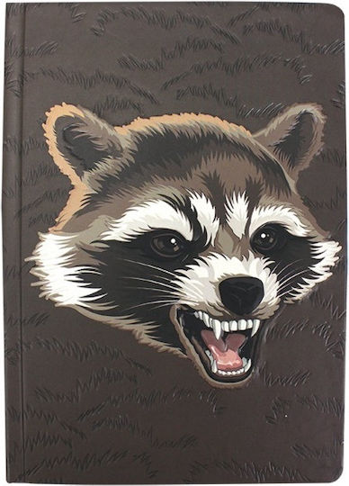 Half Moon Bay Rocket Raccoon Notizbuch A5 Geregelt Schwarz