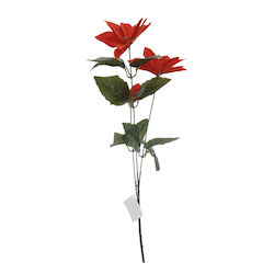 Plastic Christmas Poinsettia Length 67cm