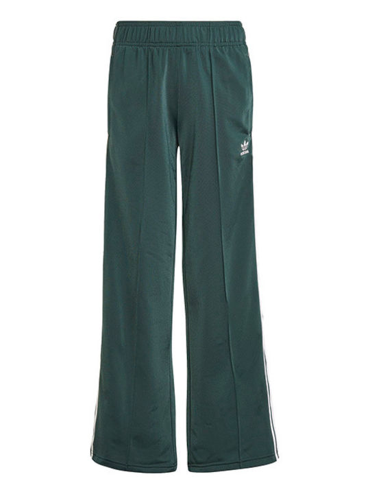 Adidas Παντελόνι Φόρμας για Κορίτσι Πράσινο Adicolor Wide