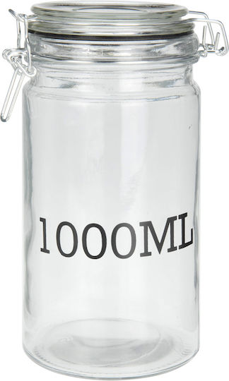 Home&Styling Collection Vase General Use with Airtight Lid Glass Transparent 1000ml