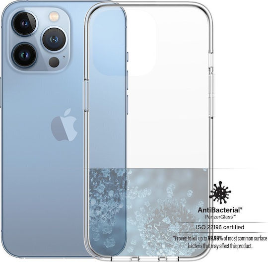PanzerGlass Clearcase Antibacterial Military Grade Certified Umschlag Rückseite Silikon Transparent (iPhone 13 Pro)