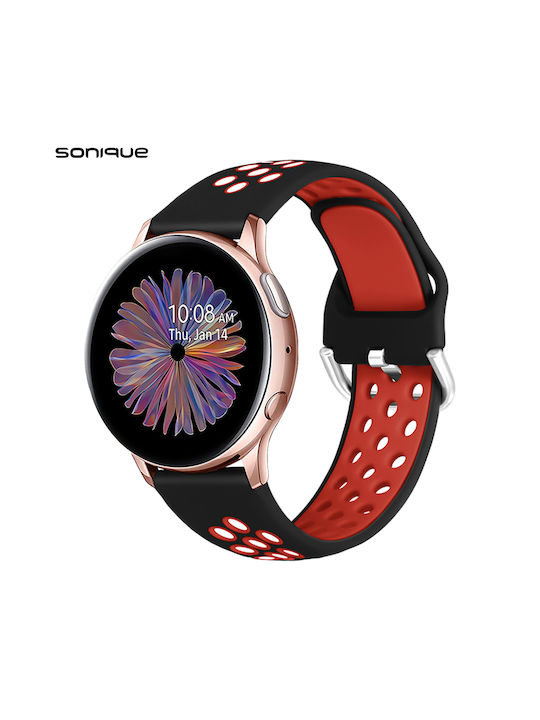 Sonique Sport Strap Silicone Black / Red (Unive...