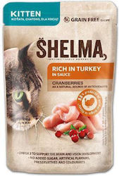 Shelma Wet Food for Sterilised Cats In Pouch with Turkey 1pc 85gr