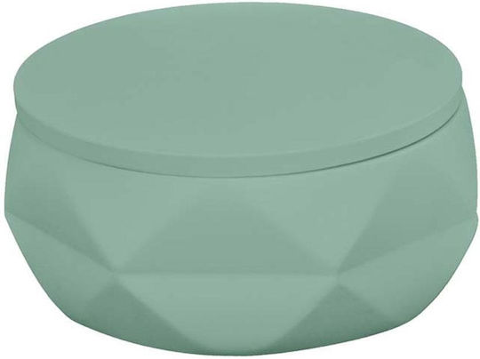 Kleine Wolke Crackle Jar Tabletop Cotton Holder Plastic Green