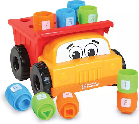 Learning Resources Jucărie de Sortare a Formelor Tony The Peg Stacker Dump Truck pentru 18++ Luni