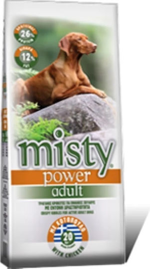 Misty Power 20kg Dry Food for Adult Dogs with Meat