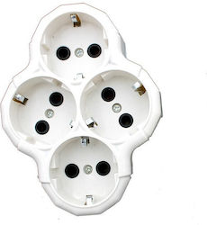 T-förmiger Wandstecker 4 Steckdosen T-förmiger Wandstecker 4 Steckdosen