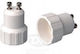 Adaptor Dulie de la GU10 la E14 în culoarea Alb Set 1buc 30-003614