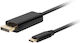 Lanberg USB 3.2 Video Cable USB-C male - DisplayPort Μαύρο 1m CA-CMDP-10CU-0010-BK