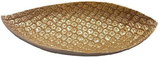 Karvounis Dekorative Platte Oval Polyresin Gold 1Stück 45x17.5x7cm