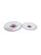 Artekko Round Aluminum Decorative Platters Set Crab White 2pcs