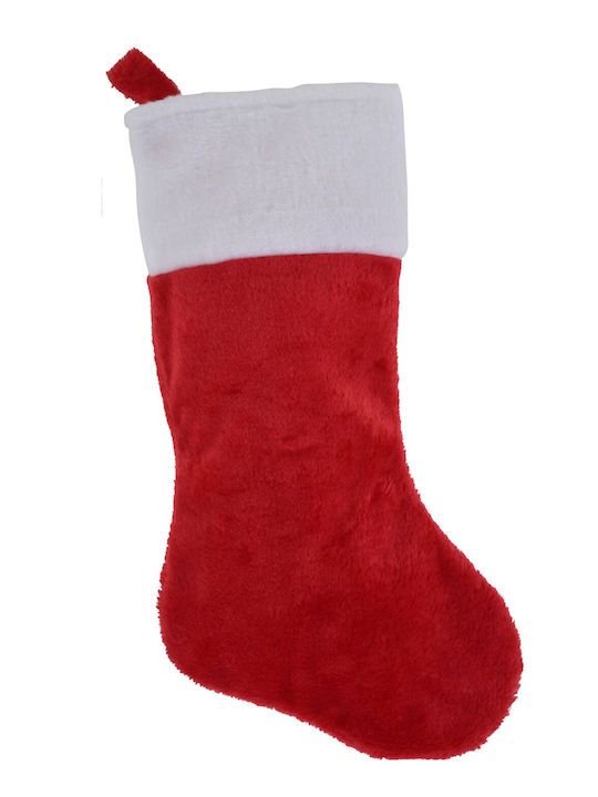 Weihnachtliche Dekorative Socke Stoff L23xH43cm. Rot