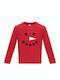 Kids Long Sleeve "Snowbaby", Red