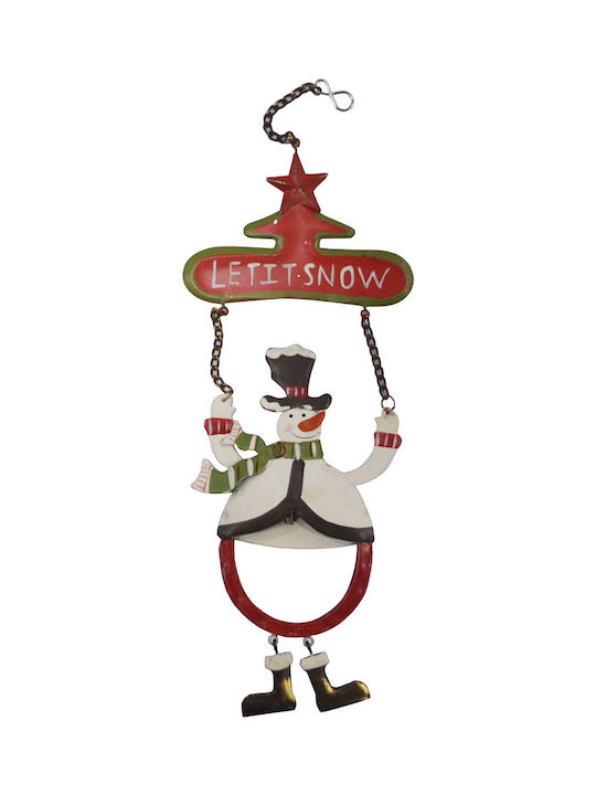 Marva Christmas Metal Figure SNowman Height 33cm