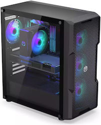 Endorfy Regnum 400 ARGB Gaming Midi Tower Κουτί Υπολογιστή με Πλαϊνό Παράθυρο Μαύρο