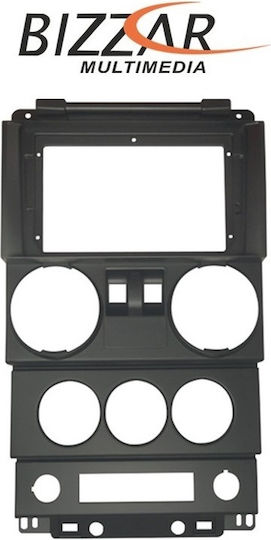 Bizzar DIN Fascia Panels 2 Din Compatible with Screen 9" for Jeep Wrangler 2008-2010
