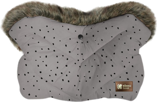 Kikka Boo Γάντια Καροτσιού Γκρι Luxury Fur Dots