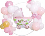 Set of 43 Balloons Pink Girl Birth Baby Girl