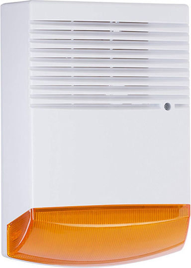 Alean AL-631 Alarm Siren Batterie Outdoor 120dB 12V with Orange Light 22x30cm